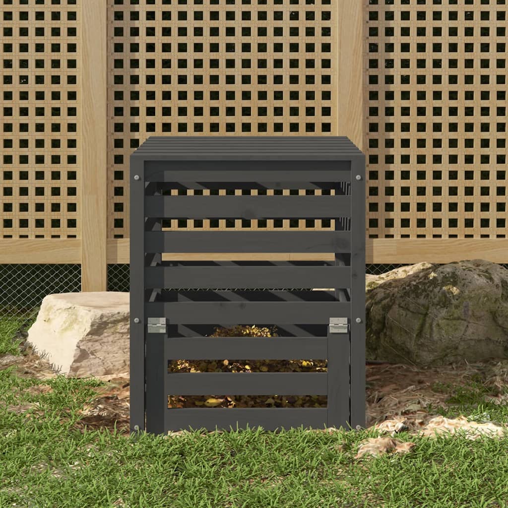 Composter White Solid Wood Pine