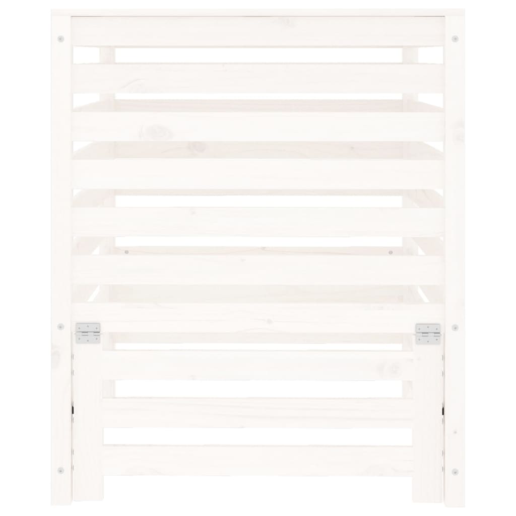 Composter White Solid Wood Pine