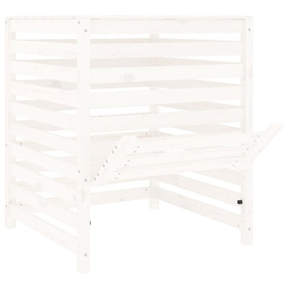 Composter White Solid Wood Pine