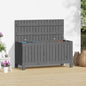 Garden Storage Box Black Solid Wood Pine