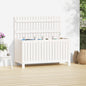 Garden Storage Box Black Solid Wood Pine
