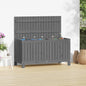 Garden Storage Box Black Solid Wood Pine