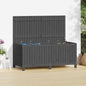 Garden Storage Box Black Solid Wood Pine