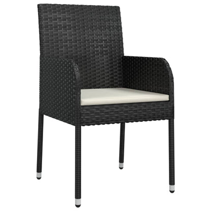 Garden Chairs With Cushions 2 Pcs Poly Rattan