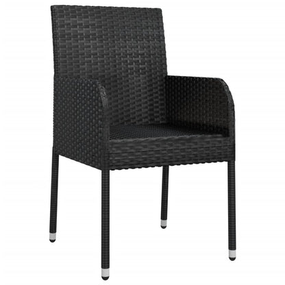 Garden Chairs With Cushions 2 Pcs Poly Rattan