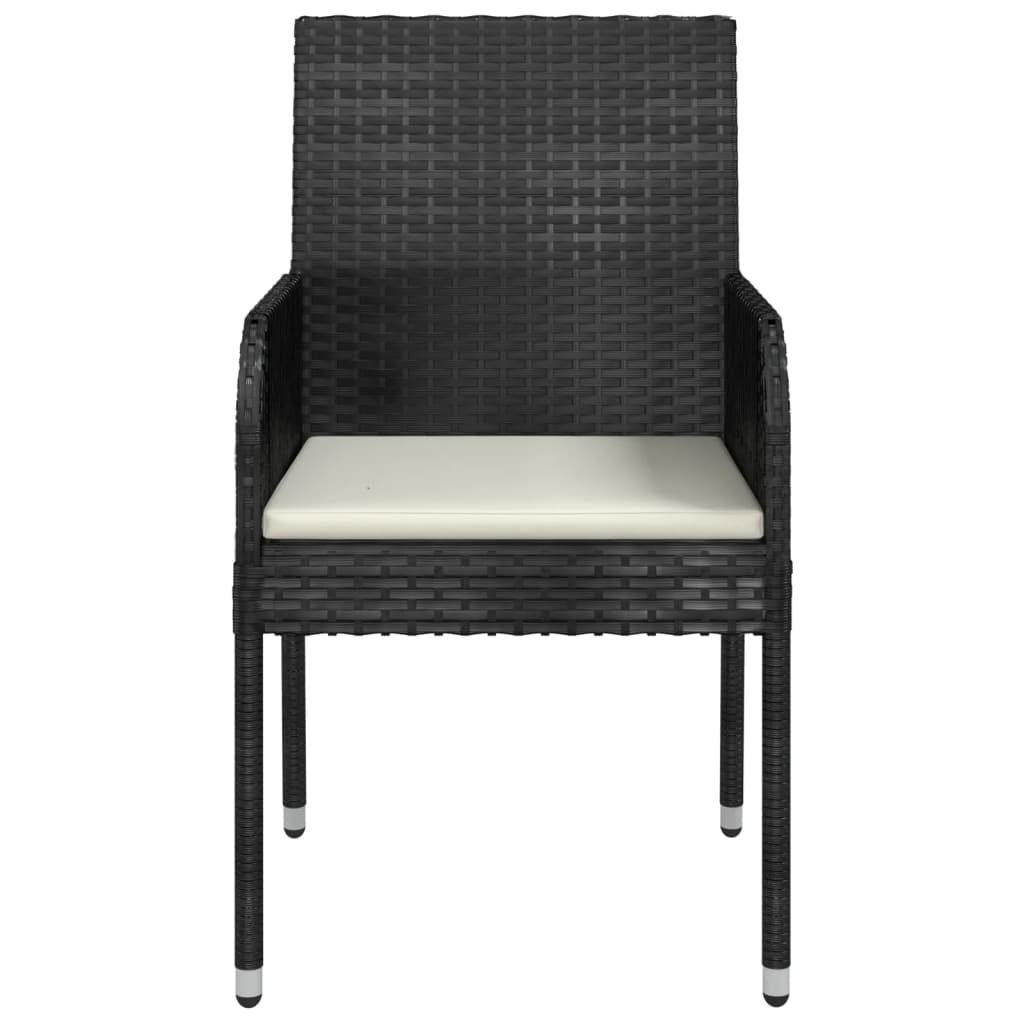 Garden Chairs With Cushions 2 Pcs Poly Rattan