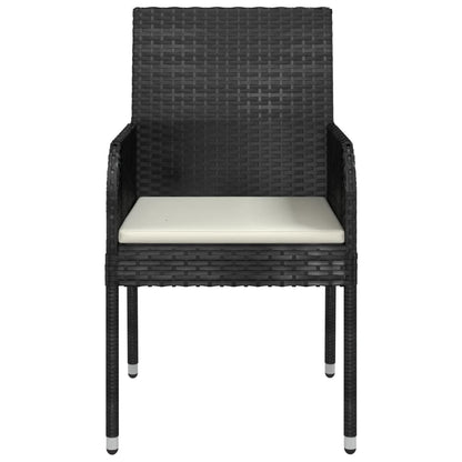 Garden Chairs With Cushions 2 Pcs Poly Rattan