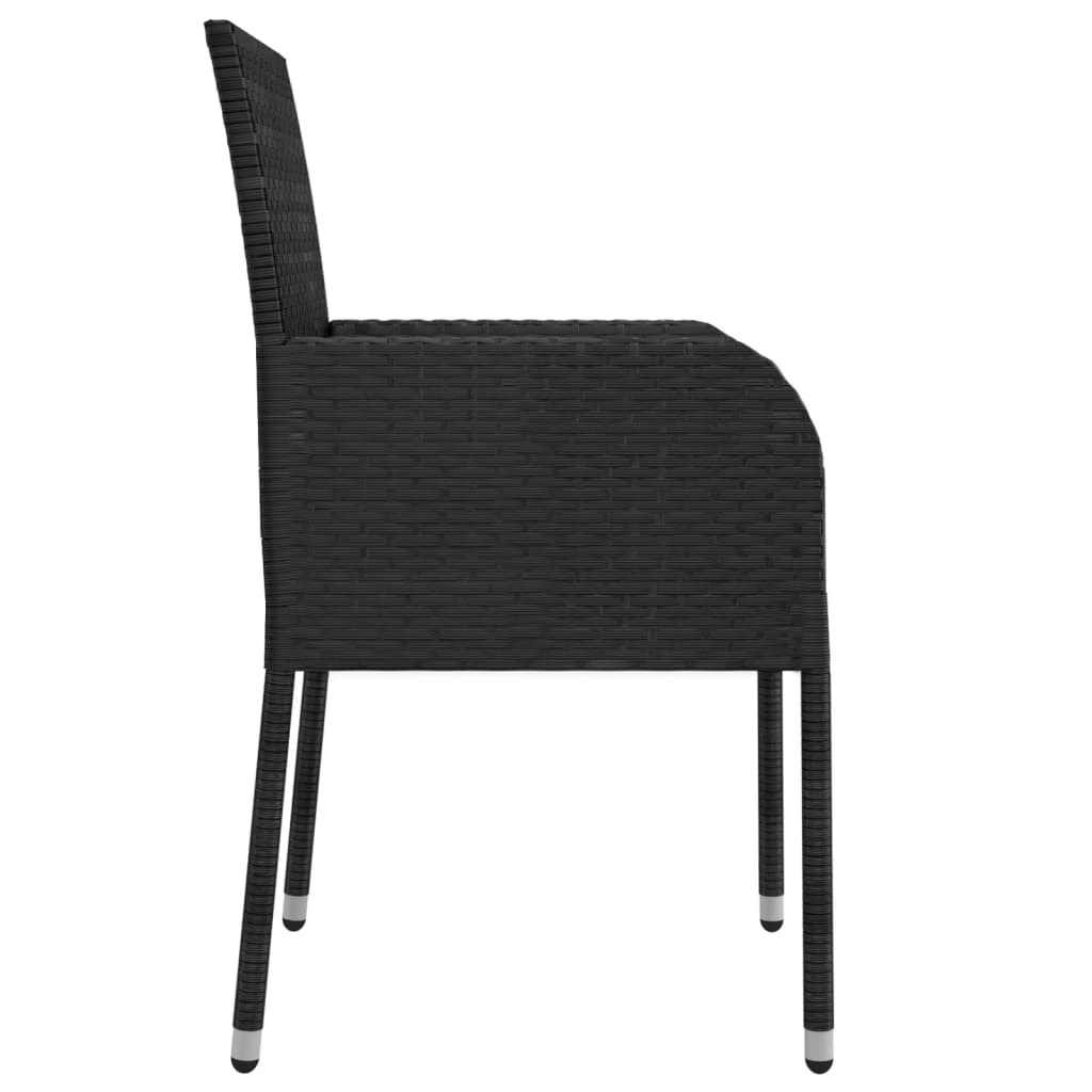 Garden Chairs With Cushions 2 Pcs Poly Rattan