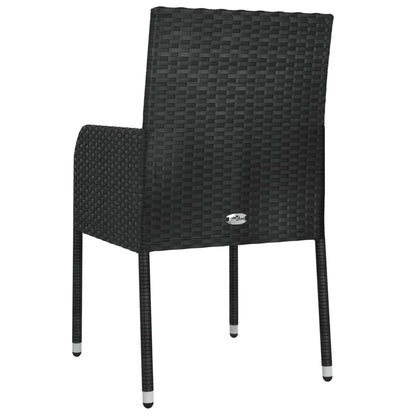 Garden Chairs With Cushions 2 Pcs Poly Rattan