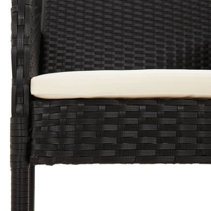 Garden Chairs With Cushions 2 Pcs Poly Rattan