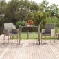 Garden Chairs With Cushions 2 Pcs Poly Rattan