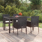 Garden Chairs With Cushions 2 Pcs Poly Rattan