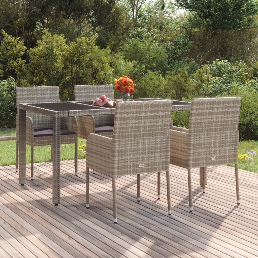 Garden Chairs With Cushions 2 Pcs Poly Rattan