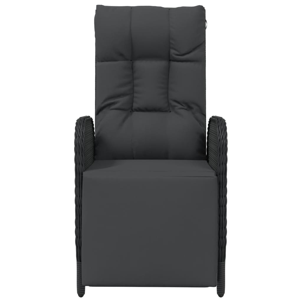 Outdoor Reclining Chairs With Cushions 2 Pcs Poly Rattan