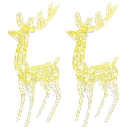 Xxl Acrylic Christmas Reindeers 250 Led 2 Pcs 180 Cm Warm White