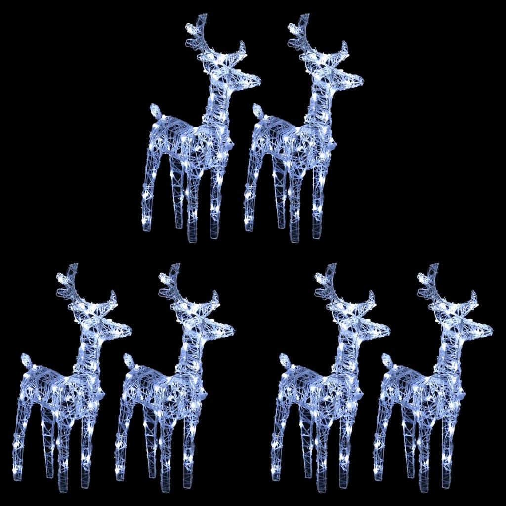 Christmas Reindeers 2 Pcs 80 Leds Acrylic