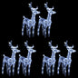 Christmas Reindeers 2 Pcs 80 Leds Acrylic