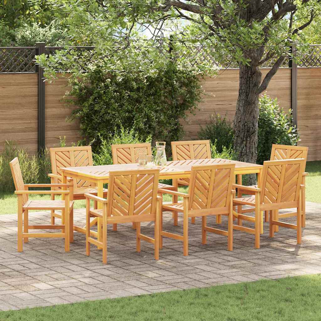 Garden Dining Chairs 2 Pcs Solid Wood Acacia