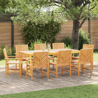 Garden Dining Chairs 2 Pcs Solid Wood Acacia