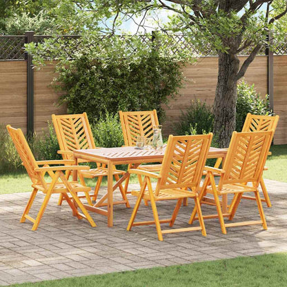 Reclining Garden Chairs 2 Pcs Solid Wood Acacia