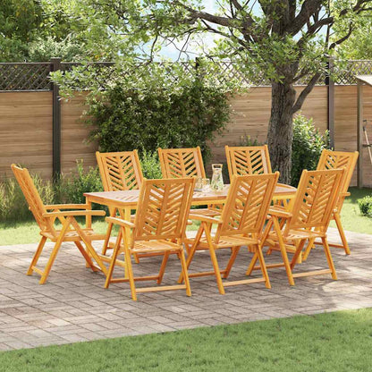 Reclining Garden Chairs 2 Pcs Solid Wood Acacia