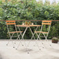 Folding Garden Chairs 8 Pcs Steel And Solid Wood Acacia