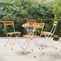 Folding Garden Chairs 8 Pcs Steel And Solid Wood Acacia