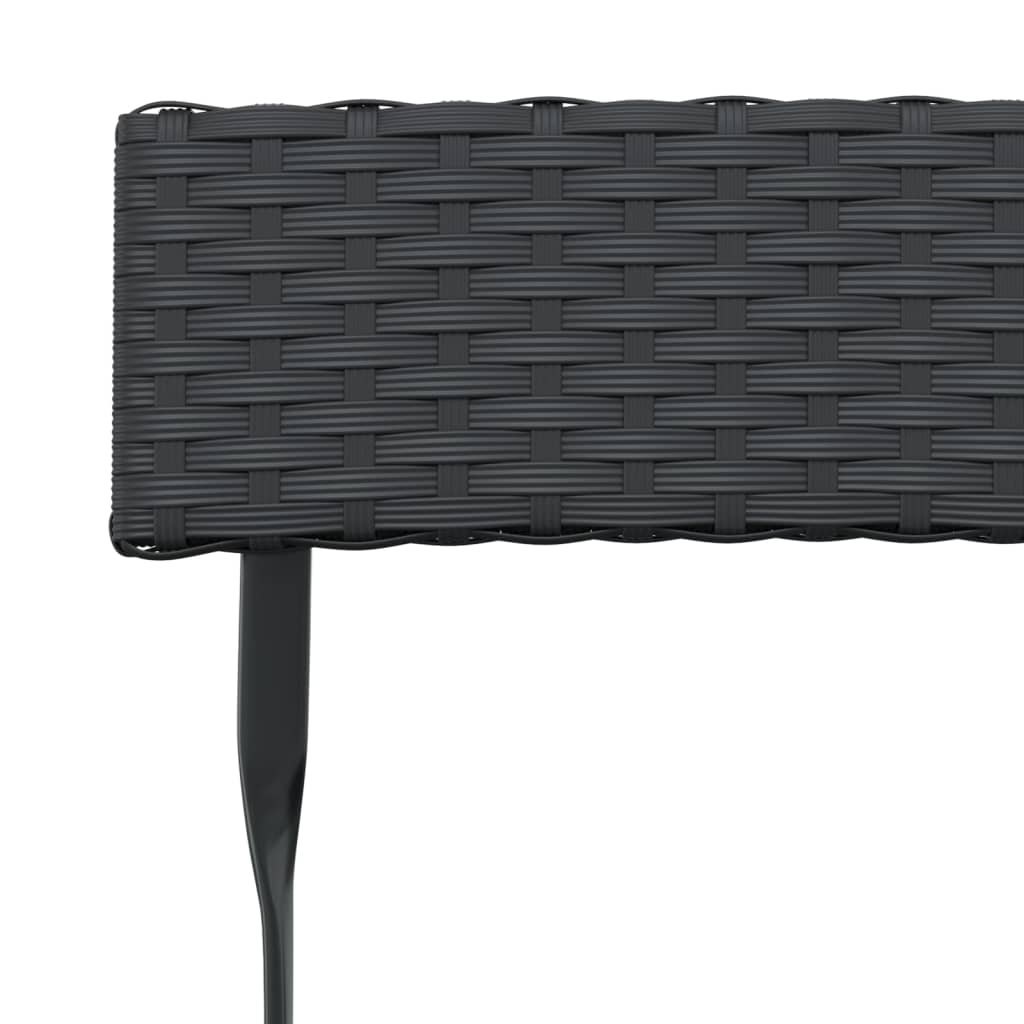 Folding Bistro Chairs 2 Pcs Poly Rattan And Steel