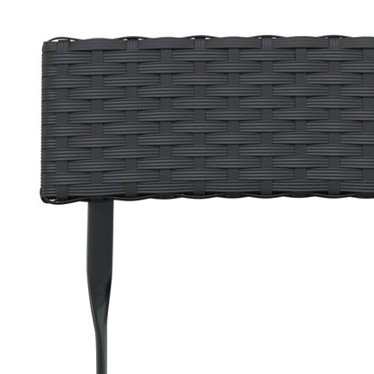 Folding Bistro Chairs 2 Pcs Poly Rattan And Steel