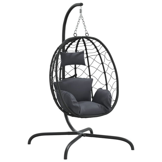 Hanging Egg Chair With Cushion Poly Rattan&Steel