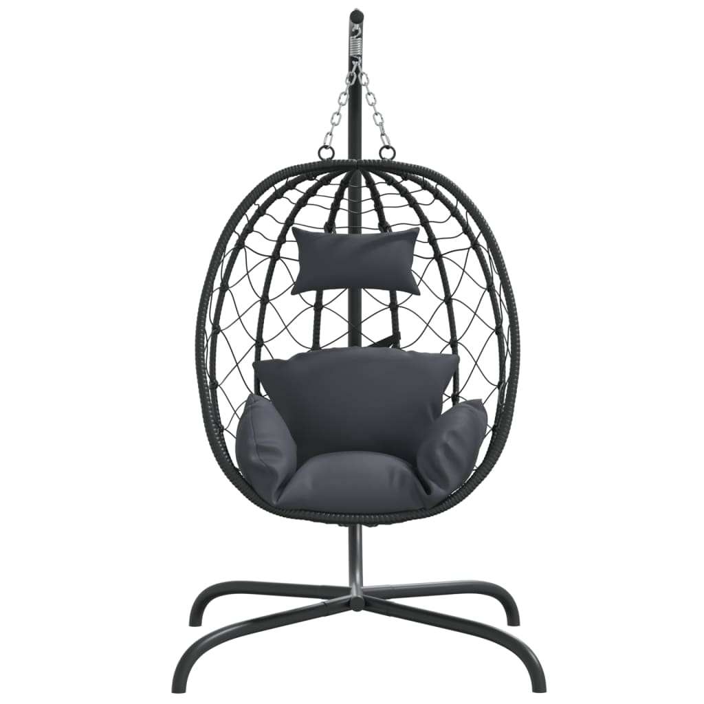 Hanging Egg Chair With Cushion Poly Rattan&Steel