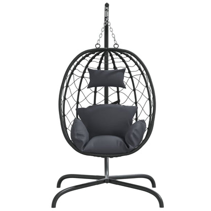 Hanging Egg Chair With Cushion Poly Rattan&Steel