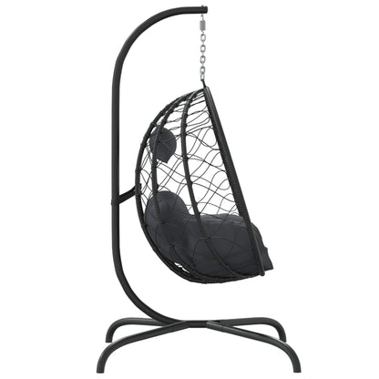 Hanging Egg Chair With Cushion Poly Rattan&Steel