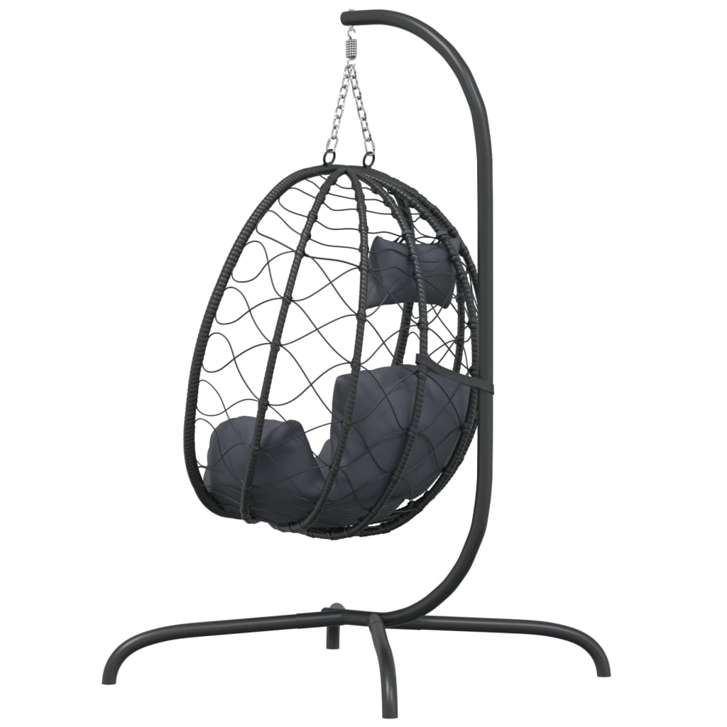 Hanging Egg Chair With Cushion Poly Rattan&Steel