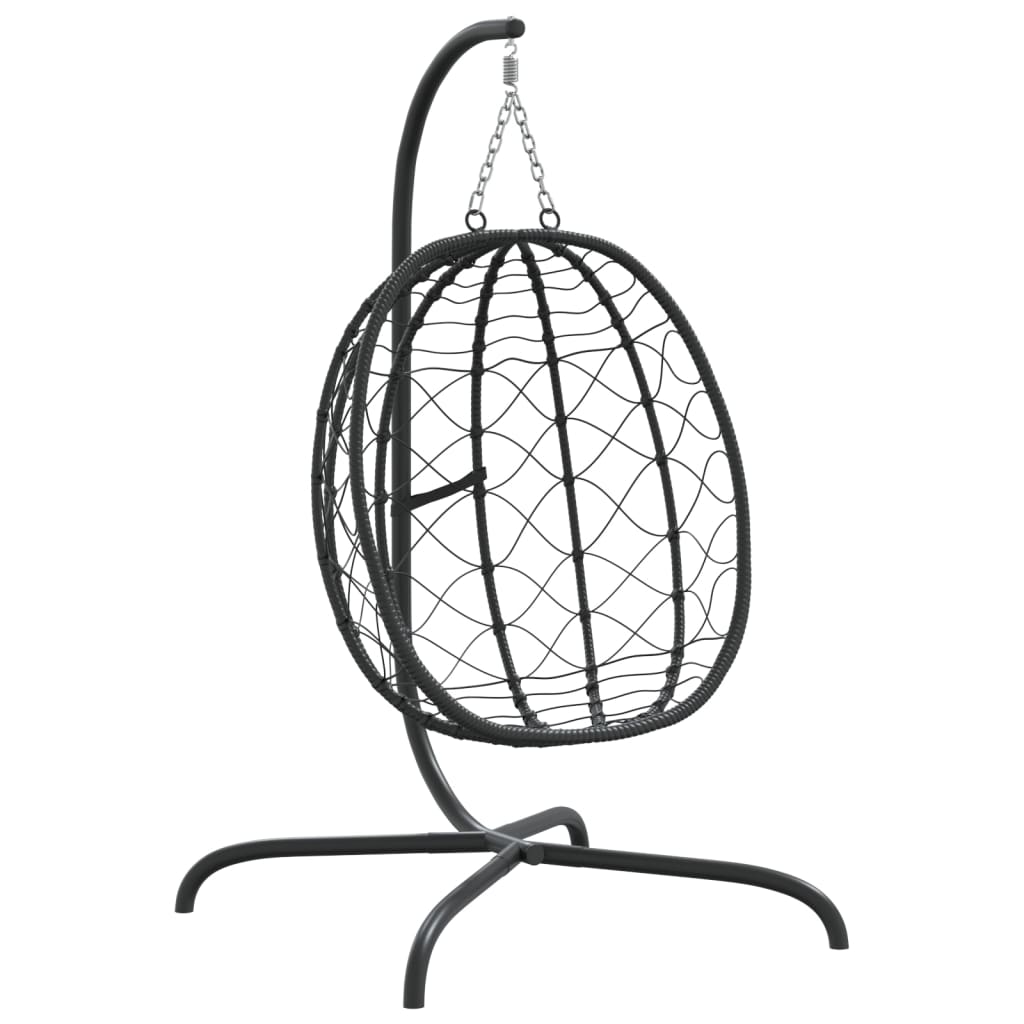 Hanging Egg Chair With Cushion Poly Rattan&Steel