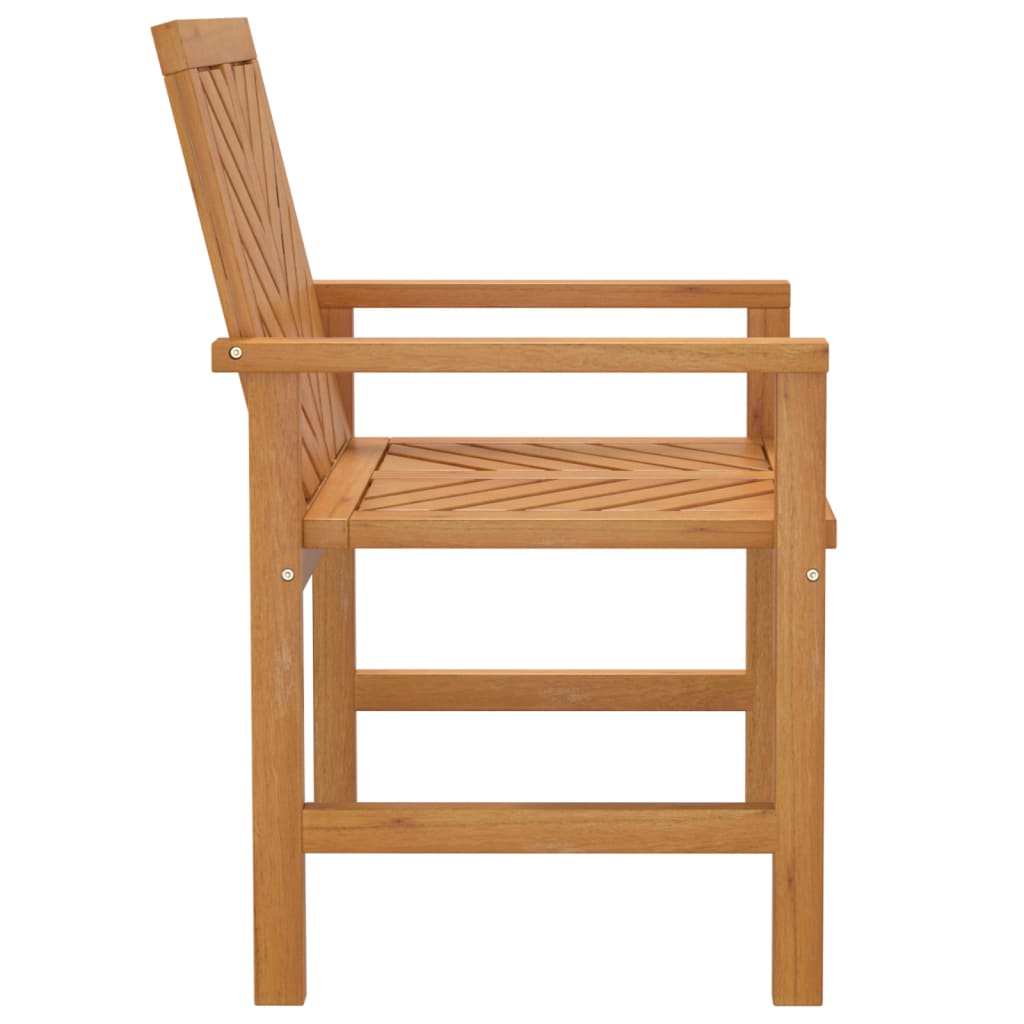 Garden Dining Chairs 2 Pcs Solid Wood Acacia