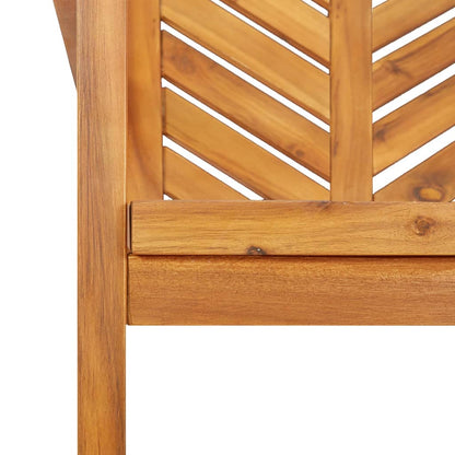 Garden Dining Chairs 2 Pcs Solid Wood Acacia