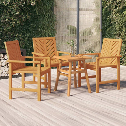 Garden Dining Chairs 2 Pcs Solid Wood Acacia