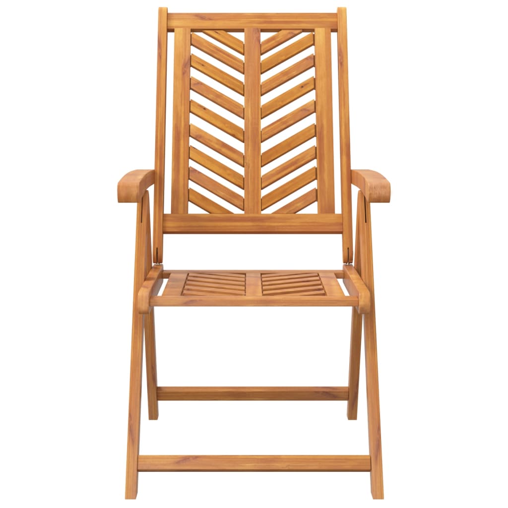 Reclining Garden Chairs 2 Pcs Solid Wood Acacia