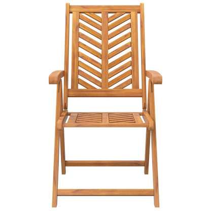 Reclining Garden Chairs 2 Pcs Solid Wood Acacia