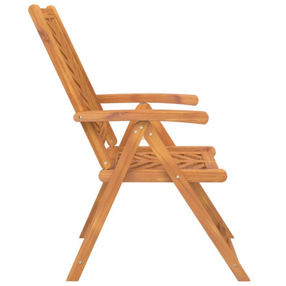 Reclining Garden Chairs 2 Pcs Solid Wood Acacia