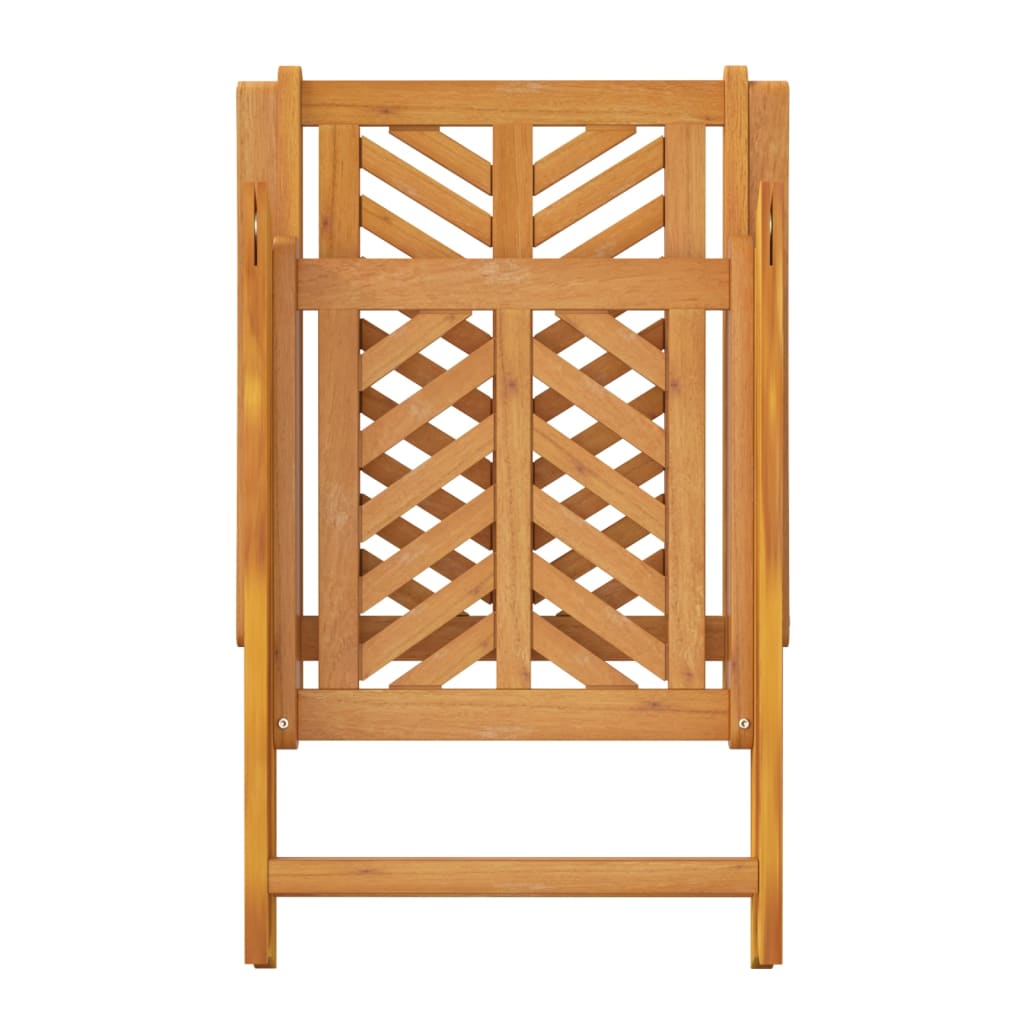 Reclining Garden Chairs 2 Pcs Solid Wood Acacia