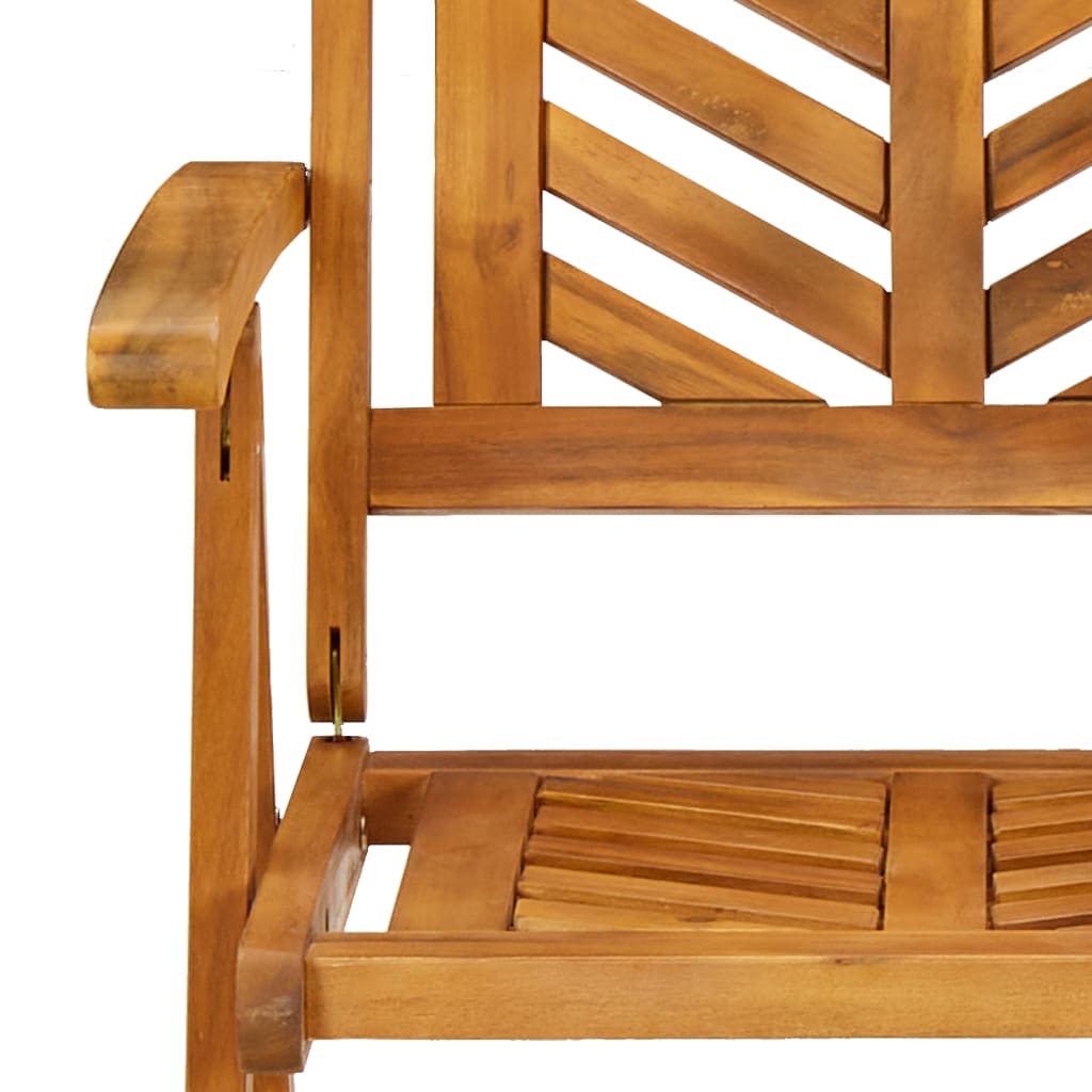Reclining Garden Chairs 2 Pcs Solid Wood Acacia