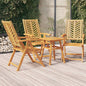 Reclining Garden Chairs 2 Pcs Solid Wood Acacia