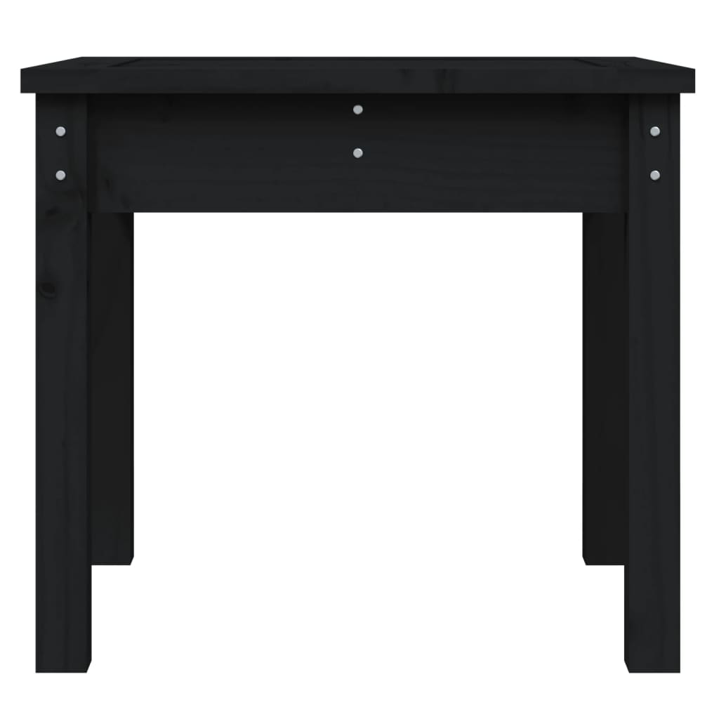 Garden Bench Black Solid Wood Pine