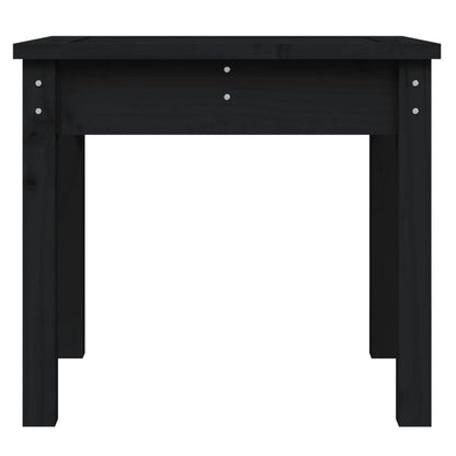 Garden Bench Black Solid Wood Pine