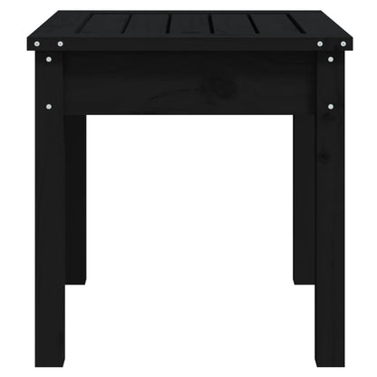 Garden Bench Black Solid Wood Pine