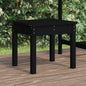 Garden Bench Black Solid Wood Pine