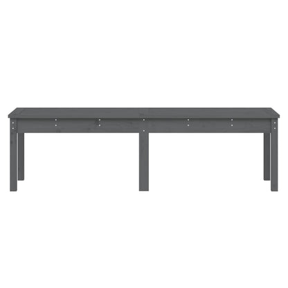 2-Seater Garden Bench Grey Solid Wood Pine