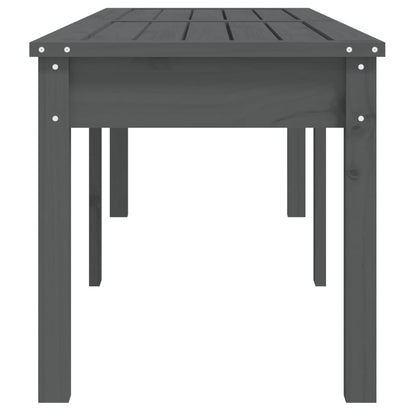 2-Seater Garden Bench Grey Solid Wood Pine